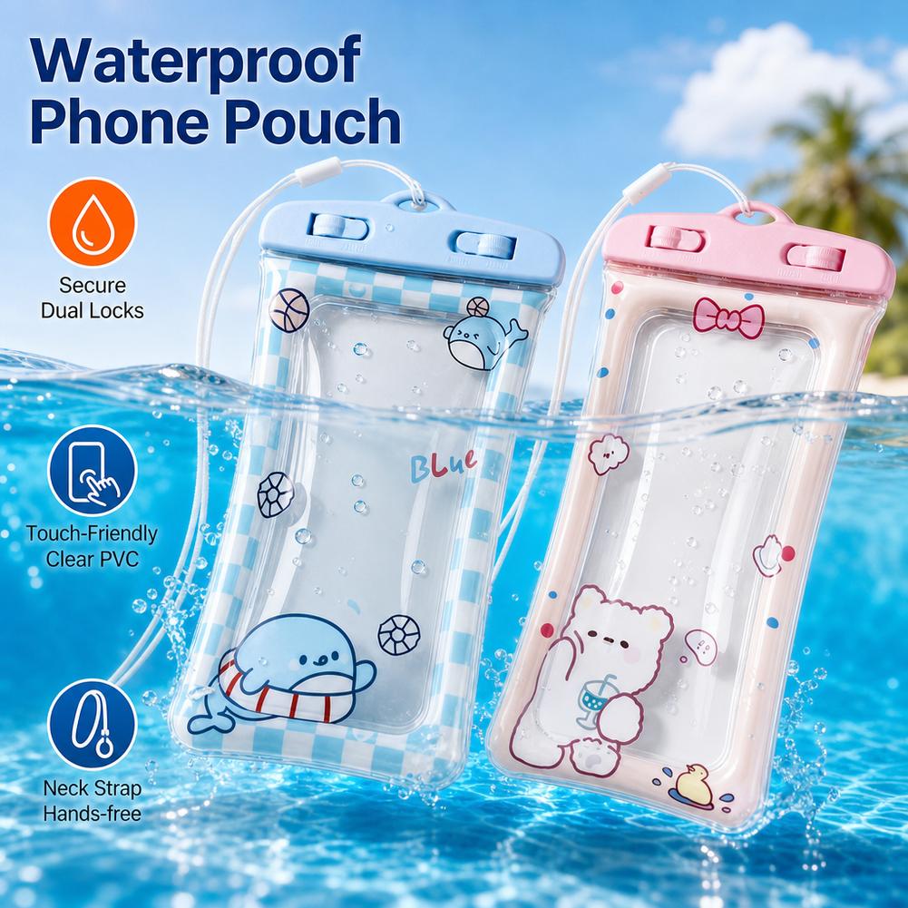 Dry Bag Waterproof - Schattige beer waterdichte telefoonhoes transparante onderwater