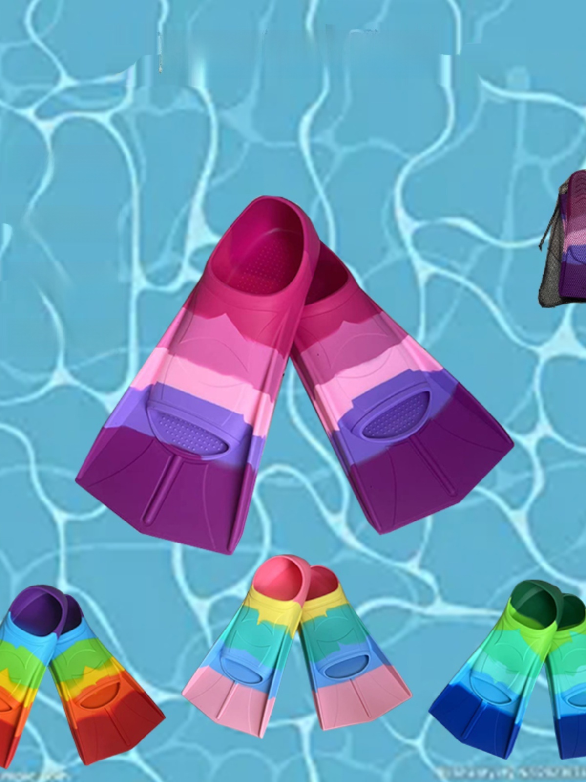 Swim Fins - Siliconen zwemvinnen, unisex, professionele duiktrainingsuitrusting, zwembril