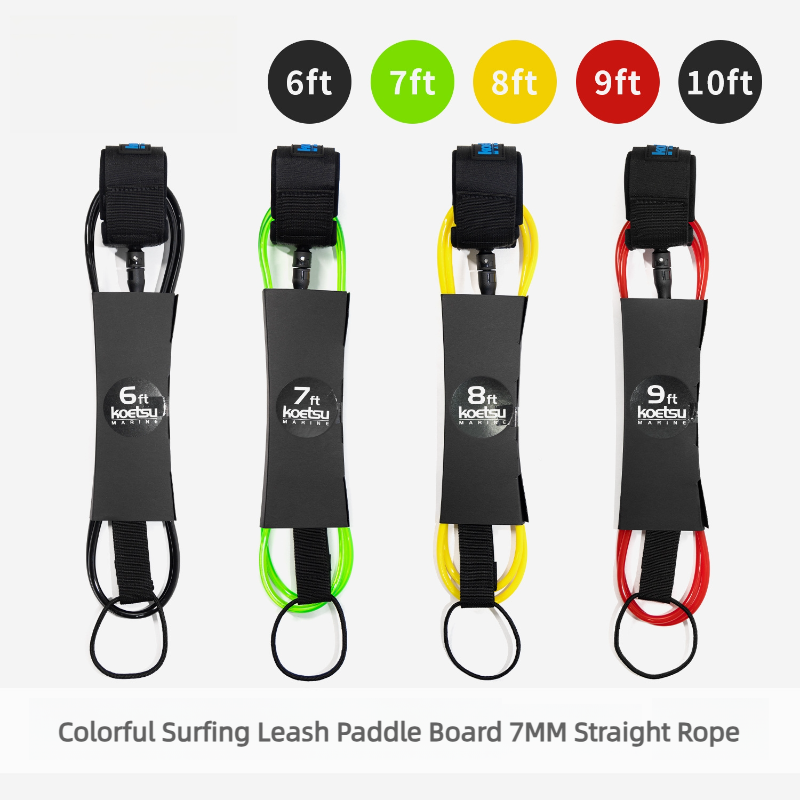 Kleurrijke surfleash 7mm, SUP  - Surfboard Leash recensie en prijs
